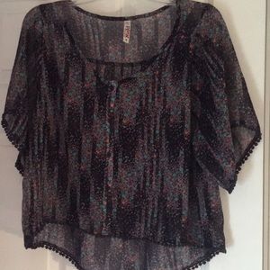 Sheer flowy floral top